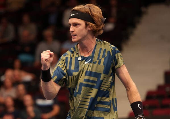 Sport Themen der Woche KW43 Sport Bilder des Tages TENNIS - ATP, Tennis Herren Erste Bank Open VIENNA,AUSTRIA,27.OCT.22 - TENNIS - ATP World Tour, Erste Bank Open. Image shows Andrey Rublev (RUS).  GEPAxpictures xWalterxLuger