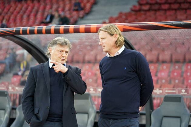 Foto Manuel Geisser 27.10.2022 Fussball Herren Saison 2022 2023 UEFA Europa League FC Zuerich - FK Bodoe Glimt.Bild : Dirigent Ancillo Canepa Praesident - Bo Henriksen Trainer (FC Zuerich)