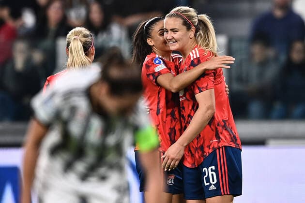 Mg Torino 27 10 2022 - Champions League femminile Juventus-Lione foto Matteo Gribaudi Image nella foto: esultanza gol Lindsey Horan 