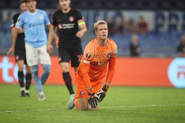 Rome, Italy 27.10.2022: Jonas Loss of Midtjylland In action during the Uefa Europe League 2022-2023 , Group F - SS matchday 5, football match between SS Lazio vs FC Midtjylland at Olympic Stadium in Rome, Italy.  Copyright: xmarcoxiacobuccix xipa-agency.netx xmarcoxiacobuccix 0