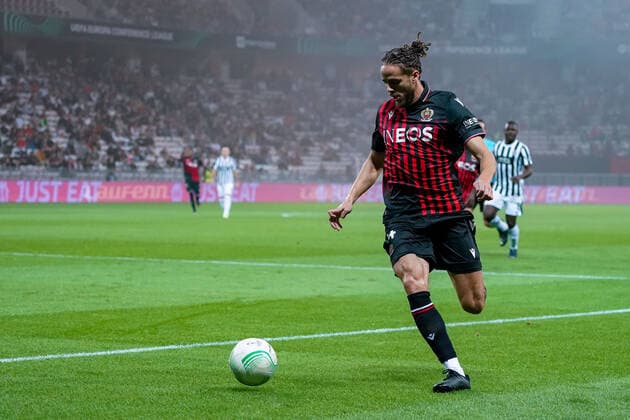 Billal Brahimi (OGC Nice) FOOTBALL : OGC Nice vs FK Partizan - Conference League - Phase de groupe - Nice - 27 10 2022 NorbertScanella Panoramic 