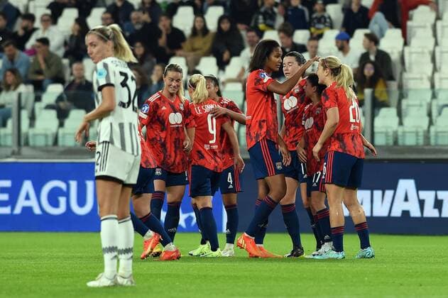 IPP20221027 Football - soccer: UEFA Women s Champions League 2022 2023, Juventus F.C - Olympique Lyonnais, esulta il lione (Verwendung nur in Deutschland - GERMANY ONLY) *** IPP20221027 Football soccer UEFA Women s Champions League 2022 2023, Juventus F C Olympique Lyonnais, esulta il lione use only in Germany GERMANY ONLY 