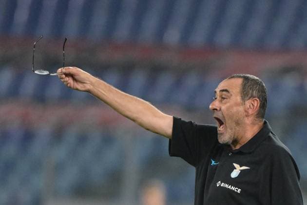 Foto Alfredo Falcone LaPresse 27 Ottobre 2022 - Roma, Italia - calcio - Lazio - Midtjylland - Europa League 2022 2023 - Stadio Olimpico. Nella foto: Maurizio Sarri coach (SS Lazio) Foto Alfredo Falcone LaPresse October 27, 2022 Rome, Italy - sport, soccer - Lazio - Midtjylland - Europe League 2022 2023 - Olimpic Stadium. In the pic: Maurizio Sarri coach (SS Lazio)  Copyright: xAlfredoxFalcone LaPressex