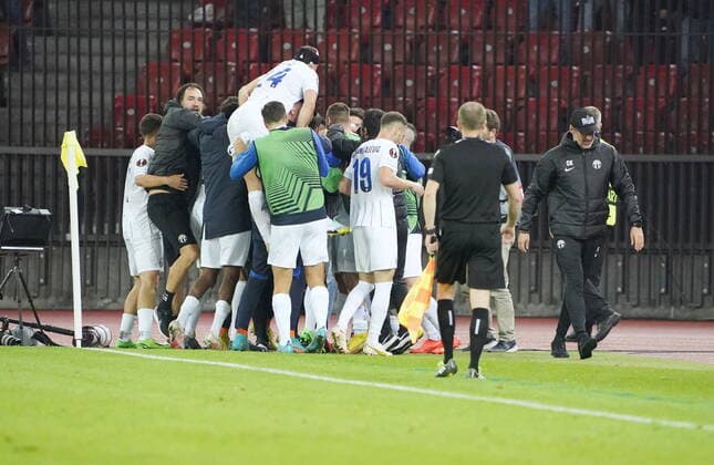 Foto Manuel Geisser 27.10.2022 Fussball Herren Saison 2022 2023 UEFA Europa League FC Zuerich - FK Bodoe Glimt 2:1 Bild : Torjubel (FC Zuerich) Aktion