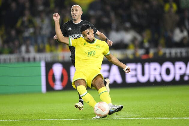 but de Ludovic Blas (Nantes) FOOTBALL : FC NANTES vs QARABAH FK - Ligue Europa - J5 - 27 10 2022 JBAutissier Panoramic 