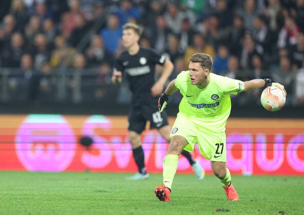 SOCCER - UEFA EL, Sturm vs Feyenoord GRAZ,AUSTRIA,27.OCT.22 - SOCCER - UEFA Europa League, group stage, SK Sturm Graz vs Feyenoord Rotterdam. Image shows Joerg Siebenhandl (Sturm).  GEPAxpictures xChrisxBauer