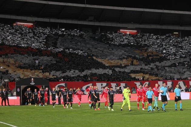 CRVENA ZVEZDA vs TRABZONSPOR Supporters football Crvena zvezda against Trabzonspor UEFA Europa league, Rajko Mitic stadium, Belgrade, 27.10.2022 Foto: FOOTBALL, UEFA EUROPA LEAGUE, CRVENA ZVEZDA, RED STAR, TRABZONSPOR Belgrade Rajko Mitic stadium Serbia Copyright: xMarkoxMetlas xMNxPressx