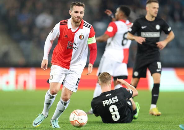 SOCCER - UEFA EL, Sturm vs Feyenoord GRAZ,AUSTRIA,27.OCT.22 - SOCCER - UEFA Europa League, group stage, SK Sturm Graz vs Feyenoord Rotterdam. Image shows Orkun Koekcue (Feyenoord).  GEPAxpictures xChrisxBauer
