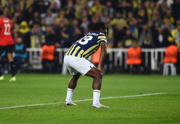 Michy Batshuayi of Fenerbahce during the UEFA Europa League group B match between Fenerbahce and Stade Rennes at Ulker Sukru Saracoglu Stadium in Istanbul, Turkey on October 27, 2022. ( Photo by Seskimphoto ) 
