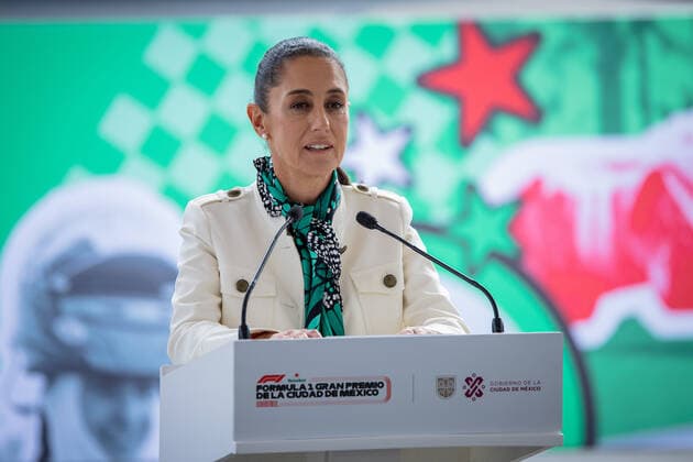 MEX: F1 Grand Prix of Mexico - Previews Claudia Sheinbaum mayor of ciudad de Mexico looks on in during previews ahead of the F1 Grand Prix of Mexico at Autodromo Hermanos Rodriguez on October 27, 2022 in Mexico City, Mexico. CDMX Mexico MŽjico RL_MEXGP_014 Copyright: xAngelxdexJesœsxFerretizx