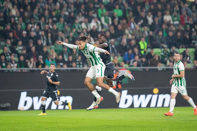 Ferencvaros v Monaco, UEFA Europa League football, Budapest, Hungary Budapest, Hungary. 27h, October 2022. Samy Mmaee (3) of Ferencvaros seen during the UEFA Europa League match between Ferencvaros and Monaco at Groupama Arena in Budapest. Budepest Hungary  Copyright: xGonzalesxPhoto BalazsxPopalx