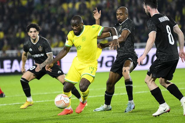 Ingatius Ganago (Nantes) FOOTBALL : FC NANTES vs QARABAH FK - Ligue Europa - J5 - 27 10 2022 JBAutissier Panoramic 