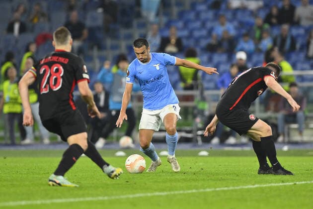 October 27, 2022, Rome, Italy: Pedro of S.S. LAZIO during the fifth day of UEFA Europa League Group F match between S.S. Lazio and FC Midtjylland at Olimpico Stadium on October 27, 2022 in Rome, Italy. football Europa League match - SS Lazio vs FC Midtjylland, Rome, Italy  - ZUMAl164 20221027_zsa_l164_254 Copyright: xDomenicoxCippitellix
