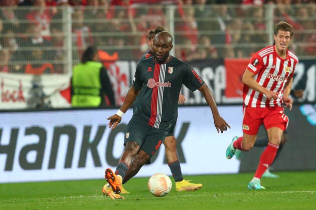 27.10.2022, xtgx, Fussball UEFA Europa League, 1. FC Union Berlin - Sporting Braga emspor, v.l. Al Musrati (Braga, 8) (DFL DFB REGULATIONS PROHIBIT ANY USE OF PHOTOGRAPHS as IMAGE SEQUENCES and or QUASI-VIDEO) Berlin