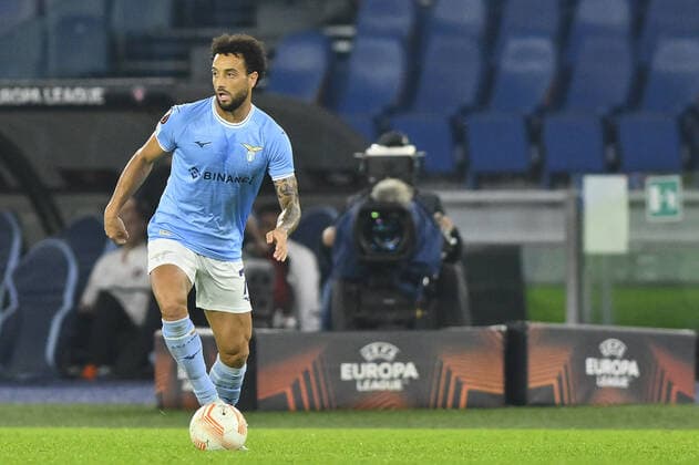 Felipe Anderson of S.S. LAZIO during the fifth day of UEFA Europa League Group F match between S.S. Lazio and FC Midtjylland at Olimpico Stadium on October 27, 2022 in Rome, Italy.  Copyright: xDomenicoxCippitellix xipa-agencyx xLivexMediax 0