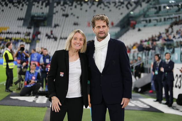 Sonia Bompastor, head coach of Olympique Lyonnais and Joe Montemurro, head coach of Juventus Women, during the UEFA WomenÃ¢& x80;& x99;s Champions League Group C, football match between Juventus Women and Olympique Lyonnais on 27 October 2022 at Allianz Stadium,Turin, Italy. Photo Nderim Kaceli  Copyright: xNderimxKacelix xipa-agency.netx xLivexMediax 0