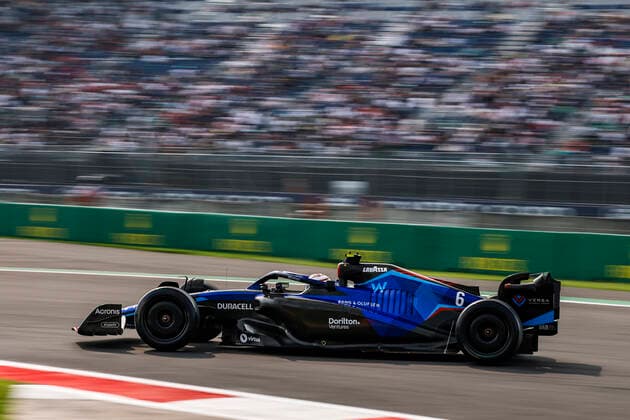06 LATIFI Nicholas (can), Williams Racing FW44, action during the Formula 1 Grand Premio de la Ciudad de Mexico 2022, Mexican Grand Prix 2022, 20th round of the 2022 FIA Formula One World Championship, WM, Weltmeisterschaft from October 28 to 30, 2022 on the Autodromo Hermanos Rodriguez, in Mexico City, Mexico - F1 - MEXICO CITY GRAND PRIX 2022 DPPI Panoramic  00122045__R5_0965