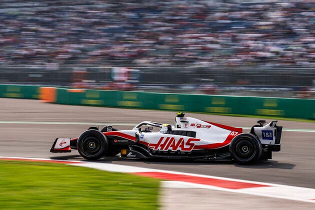 47 SCHUMACHER Mick (ger), Haas F1 Team VF-22 Ferrari, action during the Formula 1 Grand Premio de la Ciudad de Mexico 2022, Mexican Grand Prix 2022, 20th round of the 2022 FIA Formula One World Championship, WM, Weltmeisterschaft from October 28 to 30, 2022 on the Autodromo Hermanos Rodriguez, in Mexico City, Mexico - F1 - MEXICO CITY GRAND PRIX 2022 DPPI Panoramic  00122045__R5_1022