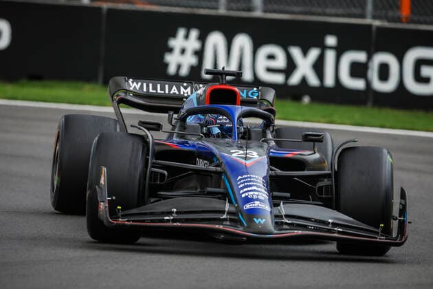 23 ALBON Alexander (tha), Williams Racing FW44, action during the Formula 1 Grand Premio de la Ciudad de Mexico 2022, Mexican Grand Prix 2022, 20th round of the 2022 FIA Formula One World Championship, WM, Weltmeisterschaft from October 28 to 30, 2022 on the Autodromo Hermanos Rodriguez, in Mexico City, Mexico - F1 - MEXICO CITY GRAND PRIX 2022 DPPI Panoramic  00122045__R3_2098