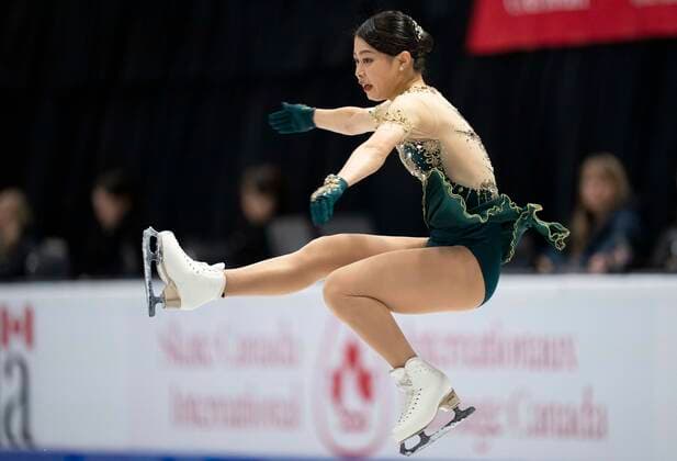 October 29, 2022, Mississauga, ON, Canada: Yuhana Yokoi of Japan performs her free program during the women competition at Skate Canada International in Mississauga, Ont., on Saturday, October 29, 2022. Yuhana Yokoi  - ZUMAc35_ 20221029_zaf_c35_013 Copyright: xPaulxChiassonx