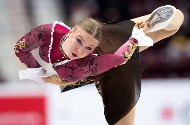October 29, 2022, Mississauga, ON, Canada: Lindsay Van Zundert of the Netherlans performs her free program during the women competition at Skate Canada International in Mississauga, Ont., on Saturday, October 29, 2022. Lindsay Van Zundert  - ZUMAc35_ 20221029_zaf_c35_017 Copyright: xPaulxChiassonx