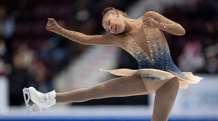 October 29, 2022, Mississauga, ON, Canada: Starr Andrews of the United States performs her free program during the women competition at Skate Canada International in Mississauga, Ont., on Saturday, October 29, 2022. Starr Andrews  - ZUMAc35_ 20221029_zaf_c35_043 Copyright: xPaulxChiassonx