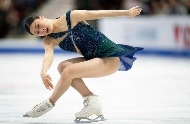October 29, 2022, Mississauga, ON, Canada: Young You of Korea performs her free program during the women competition at Skate Canada International in Mississauga, Ont., on Saturday, October 29, 2022. Young You  - ZUMAc35_ 20221029_zaf_c35_046 Copyright: xPaulxChiassonx