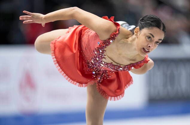 October 29, 2022, Mississauga, ON, Canada: Canada™s Madeline Schizas performs her free program during the women competition at Skate Canada International in Mississauga, Ont., on Saturday, October 29, 2022. Madeline Schizas  - ZUMAc35_ 20221029_zaf_c35_047 Copyright: xPaulxChiassonx