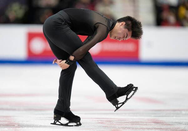 October 29, 2022, Mississauga, ON, Canada: Camden Pulkinen of the United States performs his free program during the men™s competition at Skate Canada International in Mississauga, Ont., on Saturday, October 29, 2022. Camden Pulkinen  - ZUMAc35_ 20221029_zaf_c35_180 Copyright: xPaulxChiassonx