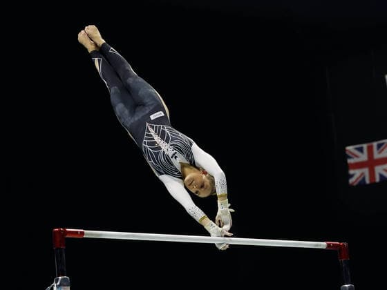 Sport Themen der Woche KW43 Sport Bilder des Tages 30th October 2022, M&amp;S Bank Arena, Liverpool, England; 2022 World Artistic Gymnastics Championships; Women s Qualification Uneven Bars - Karina Schoenmaier (GER)  ActionPlus12443218 RogerxEvans