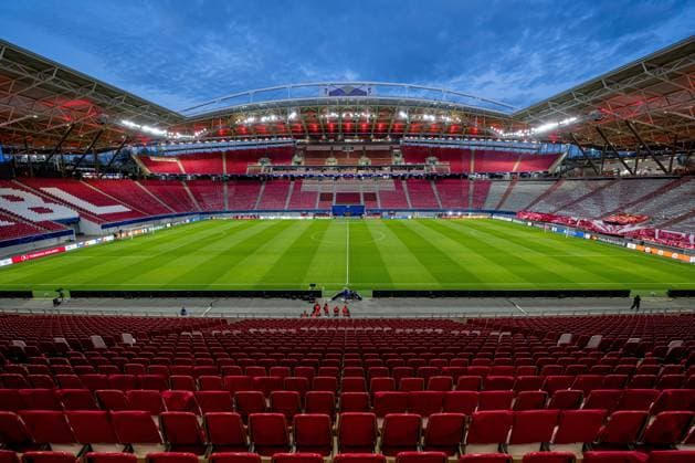Uebersicht ueber die Red Bull Arena. Fussball Champions League, Vorrunde 5. Spieltag: RB Leipzig - Real Madrid FC 3:2. 25. Oktober 2022: Leipzig, Red Bull Arena. RB Leipzig - Real Madrid 3:2