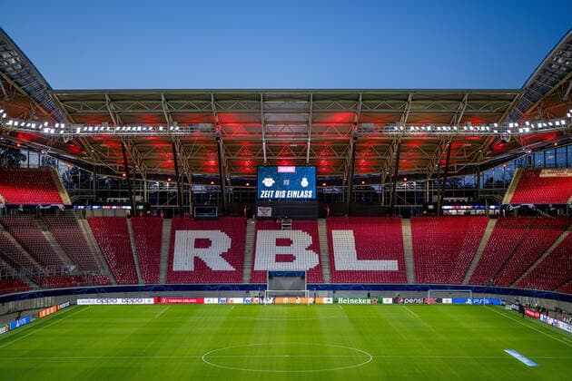 Uebersicht ueber die Red Bull Arena. Fussball Champions League, Vorrunde 5. Spieltag: RB Leipzig - Real Madrid FC 3:2. 25. Oktober 2022: Leipzig, Red Bull Arena. RB Leipzig - Real Madrid 3:2