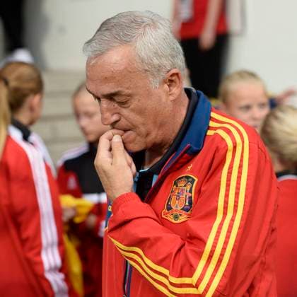 NORRKÖPING 2013-07-18 Spaniens coach Ignacio Quereda Lavina inför torsdagens gruppspelsmatch (grupp C) mellan Ryssland och Spanien i dam-EM pa Nya Parken. NORRKÖPING SVERIGE Fotboll x10300x
