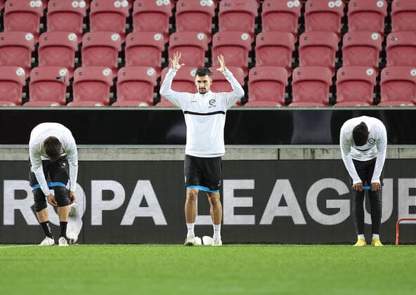 SOCCER - UEFA EL, Midtjylland vs Sturm HERNING,DENMARK,02.NOV.22 - SOCCER - UEFA Europa League, group stage, FC Midtjylland vs SK Sturm Graz, preview, training Sturm. Image shows Alexandar Borkovic (Sturm).  GEPAxpictures xChrisxBauer