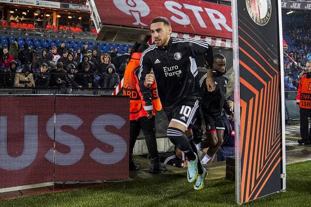 UEFA Europa League: Feyenoord v Lazio Roma Rotterdam - Orkun Kokcu of Feyenoord during the match between Feyenoord v Lazio Roma at Stadion Feijenoord De Kuip on 3 November 2022 in Rotterdam, The Netherlands. Copyright: xTomxBodex