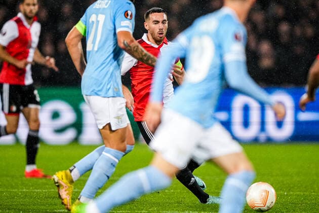UEFA Europa League: Feyenoord v Lazio Roma Rotterdam - Orkun Kokcu of Feyenoord during the match between Feyenoord v Lazio Roma at Stadion Feijenoord De Kuip on 3 November 2022 in Rotterdam, The Netherlands. Copyright: xTomxBodex