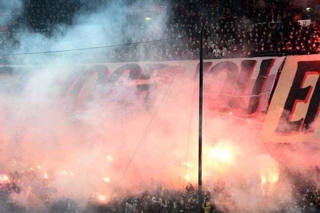 ROTTERDAM - Atmospheric action during the UEFA Europa League Group F match between Feyenoord and Lazio Roma at Feyenoord Stadium de Kuip on November 3, 2022 in Rotterdam, Netherlands. ANP OLAF KRAAK UEFA Europa League group F 2022 2023 xVIxANPxSportx xxANPxIVx