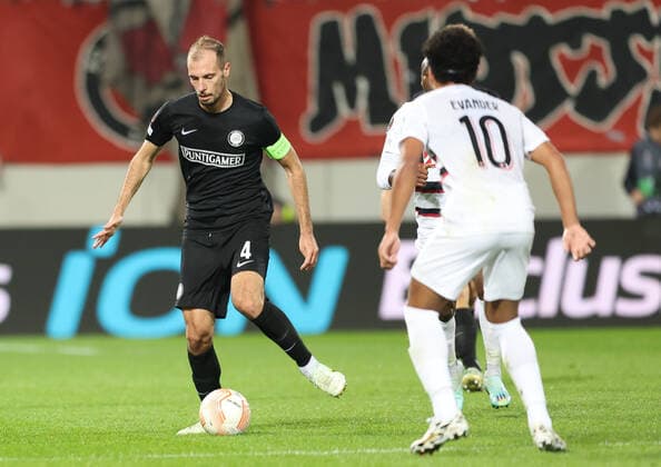 SOCCER - UEFA EL, Midtjylland vs Sturm HERNING,DENMARK,03.NOV.22 - SOCCER - UEFA Europa League, group stage, FC Midtjylland vs SK Sturm Graz. Image shows Jon Gorenc-Stankovic (Sturm).  GEPAxpictures xChrisxBauer
