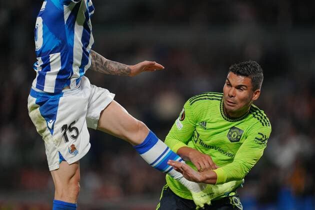 Mandatory Credit: Photo by Bagu Blanco Pressinphoto Shutterstock (13607020cl) Casemiro of Manchester United, ManU Real Sociedad v Manchester United, UEFA Europa League, Group C, date 4. Football, Reale Arena Stadium, San Sebastian, Spain - 3 Nov 2022 Editorial use only Real Sociedad v Manchester United, UEFA Europa League, Group C, date 4. Football, Reale Arena Stadium, San Sebastian, Spain - 3 Nov 2022 Editorial use only Copyright: xBaguxBlanco Pressinphoto Shutterstockx 13607020cl