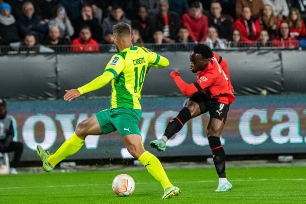 Arnaud Kalimuendo (Stade Rennais) FOOTBALL : Stade Rennais x AEK Larnaca - Ligue Europa - JournÃ e 6 - 03 11 2022 BaptisteAutissier Panoramic 