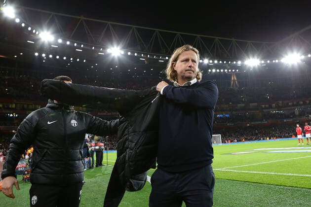Arsenal v FC Zurich 03 November 2022, London - UEFA Europa League Group Stage - Arsenal v FC Zurich - Zurich coach Bo Henriksen - Photo: Jacques Feeney Offside. London UK Copyright: xJacquesxFeeneyx xOffsidexOffside
