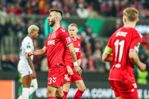 Sargis Adamyan (FC Köln Koeln, 23) unzufrieden, enttäuscht enttaeuscht, GER, FC Köln Koeln vs. OGC Nizza Nice, UEFA Conference League 2022 23, Gruppenphase, Gruppe D, 6. Spieltag, 03.11.2022, GER, FC Köln Koeln vs. OGC Nizza Nice, UEFA Conference League 2022 23, Gruppenphase, Gruppe D, 6. Spieltag, 03.11.2022, Foto: Eibner-Pressefoto Gabriel Boia Köln Koeln Copyright: xEibner-Pressefoto GabrielxBoiax EP_EER
