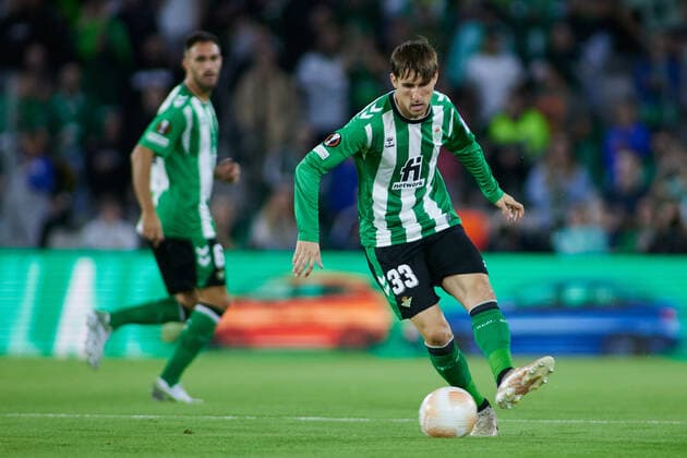 November 3, 2022, SEVILLA, SEVILLA, SPAIN: Juan Miranda of Real Betis in action during the UEFA Europa League, Group C, match between Real Betis and HJK Helsinki at Benito Villamarin Stadium on November 3, 2022 in Sevilla, Spain. SEVILLA SPAIN - ZUMAa181 20221103_zaa_a181_048 Copyright: xJoaquinxCorcherox