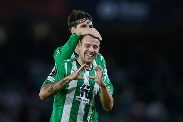 November 3, 2022, SEVILLA, SEVILLA, SPAIN: Aitor Ruibal of Real Betis celebrates a goal during the UEFA Europa League, Group C, match between Real Betis and HJK Helsinki at Benito Villamarin Stadium on November 3, 2022 in Sevilla, Spain. SEVILLA SPAIN - ZUMAa181 20221103_zaa_a181_053 Copyright: xJoaquinxCorcherox