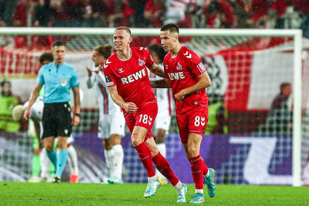 Tor, Torjubel, zum 2:2 durch Ondrej Duda (FC Köln Koeln, 18), GER, FC Köln Koeln vs. OGC Nizza Nice, UEFA Conference League 2022 23, Gruppenphase, Gruppe D, 6. Spieltag, 03.11.2022, GER, FC Köln Koeln vs. OGC Nizza Nice, UEFA Conference League 2022 23, Gruppenphase, Gruppe D, 6. Spieltag, 03.11.2022, Foto: Eibner-Pressefoto Gabriel Boia Köln Koeln Copyright: xEibner-Pressefoto GabrielxBoiax EP_EER