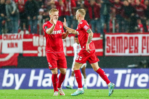 Tor, Torjubel, zum 2:2 durch Ondrej Duda (FC Köln Koeln, 18), GER, FC Köln Koeln vs. OGC Nizza Nice, UEFA Conference League 2022 23, Gruppenphase, Gruppe D, 6. Spieltag, 03.11.2022, GER, FC Köln Koeln vs. OGC Nizza Nice, UEFA Conference League 2022 23, Gruppenphase, Gruppe D, 6. Spieltag, 03.11.2022, Foto: Eibner-Pressefoto Gabriel Boia Köln Koeln Copyright: xEibner-Pressefoto GabrielxBoiax EP_EER