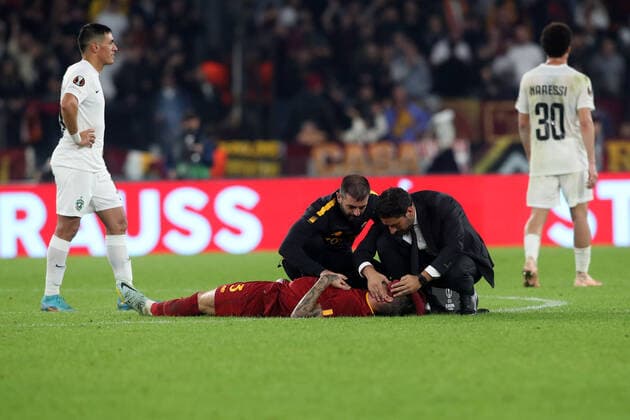 Rome, Italy 03.11.2022: in action during the Europe Uefa League 2022-2023 Group C, day 6, football match between AS Roma vs Ludogorets at Olympic Stadium in Rome.  Copyright: xmarcoxiacobuccix xipa-agency.netx xmarcoxiacobuccix 0