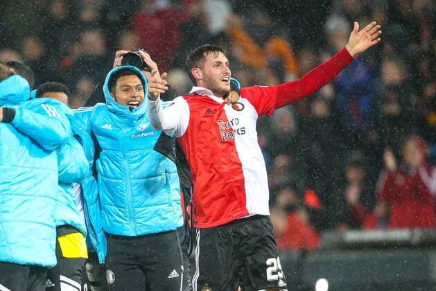 ROTTERDAM, 3-11-2022, Stadium de Kuip, the UEFA Europa League Feyenoord - Lazio Roma, Feyenoord player Santiago Gimenez after the match Feyenoord - Lazio  x19135112x Copyright: