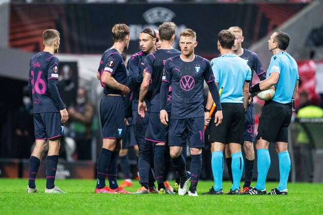 221103 Anders Christiansen of Malmö FF looks dejected after the UEFA Europa League between Braga and Malmö FF on November 3, 2022 in Braga. Photo: Petter Arvidson BILDBYRAN kod PA PA0430 fotboll football soccer fotball uefa europa league braga malmö ff bbeng depp Copyright: PETTERxARVIDSON BB221103PA160