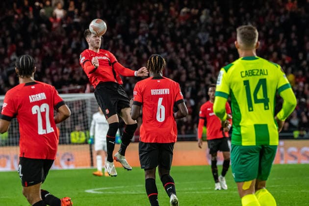 Joe Rodon (Stade Rennais) FOOTBALL : Stade Rennais x AEK Larnaca - Ligue Europa - JournÃ e 6 - 03 11 2022 BaptisteAutissier Panoramic 